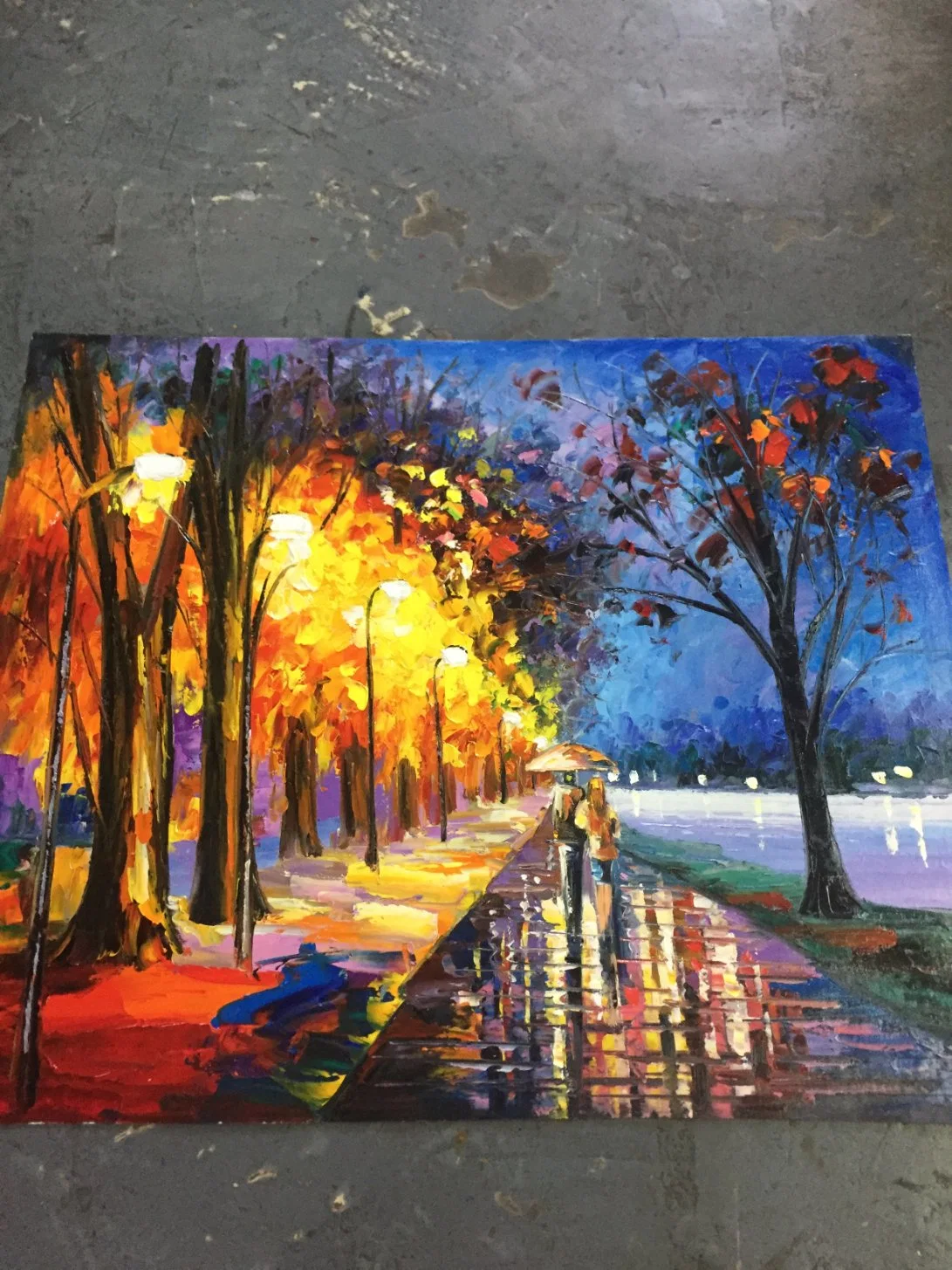 Handmade Landscape Oil Paintings Afremov Reproduction on Canvas