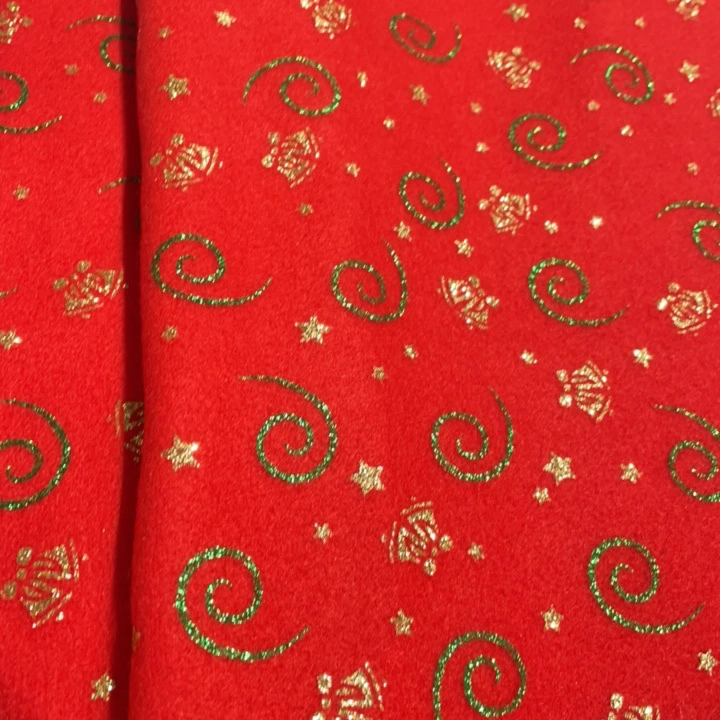 Double Sided Polar Fleece with Frosty Hot Stamping: 100% Polyester