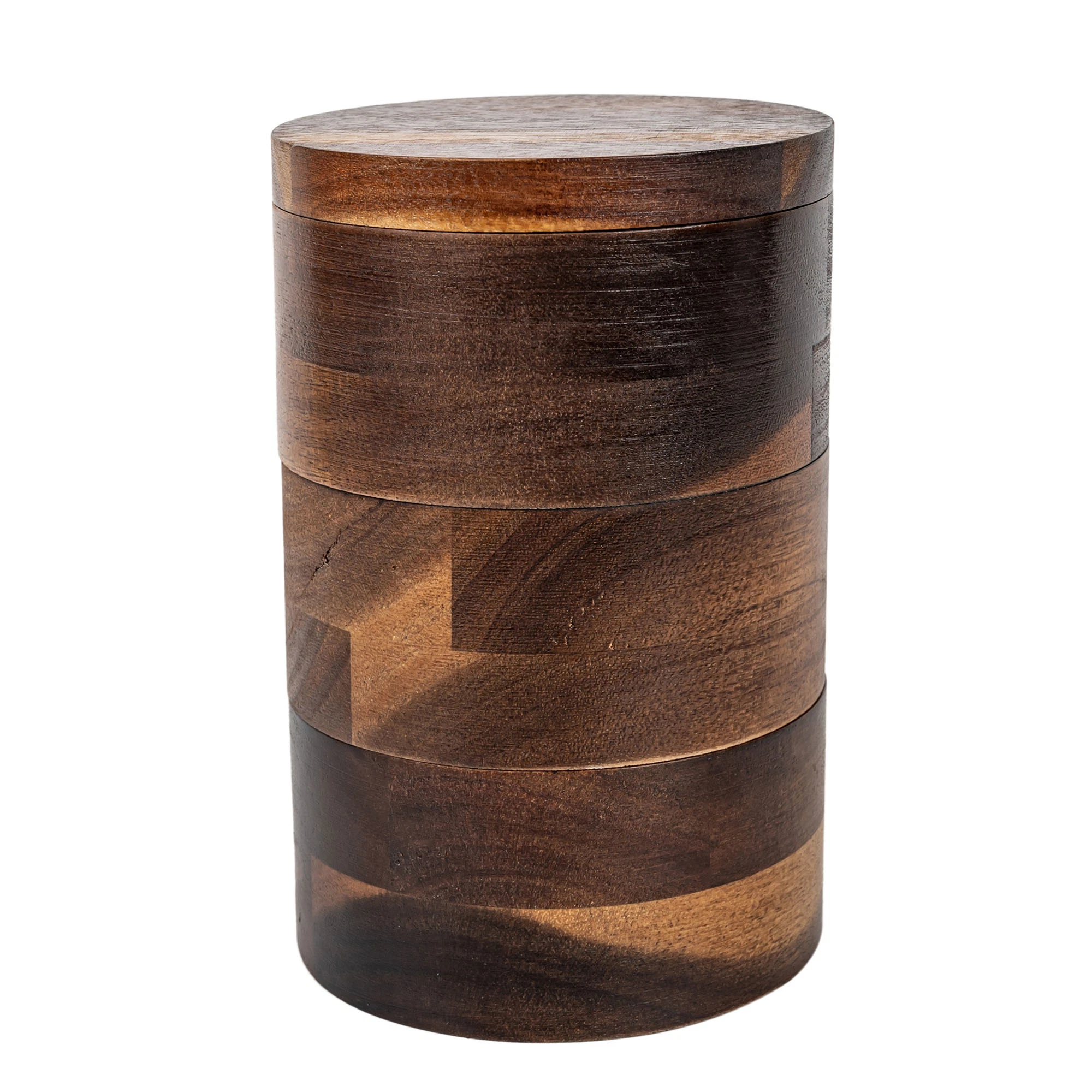 3-Tier Bambus Holz Stapeln Salz Box Container Sichere dauerhafte Lagerung &amp; Organisation - Gewürze, Gewürze, Kräuter oder kleine Artikel