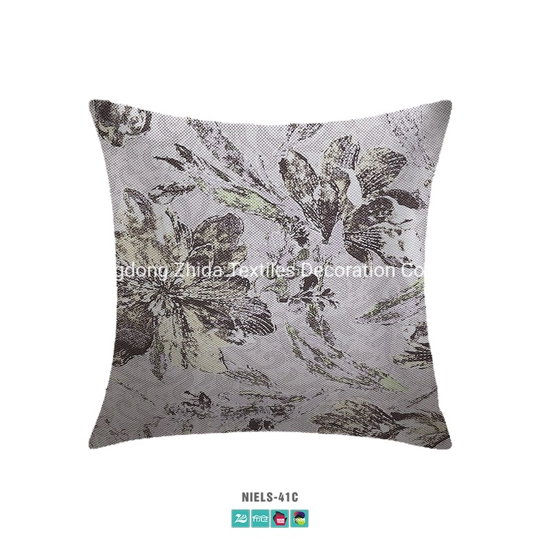 Hotel Bedding Upscale Overlapping Curve Flower Upholstered Pillow