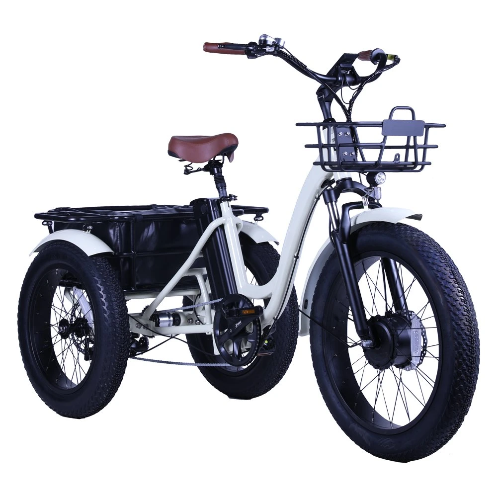 Electric Trike Fat Tire 3 Wheel Electric Tricycle Three Wheels Adult Cargo Electric Bike