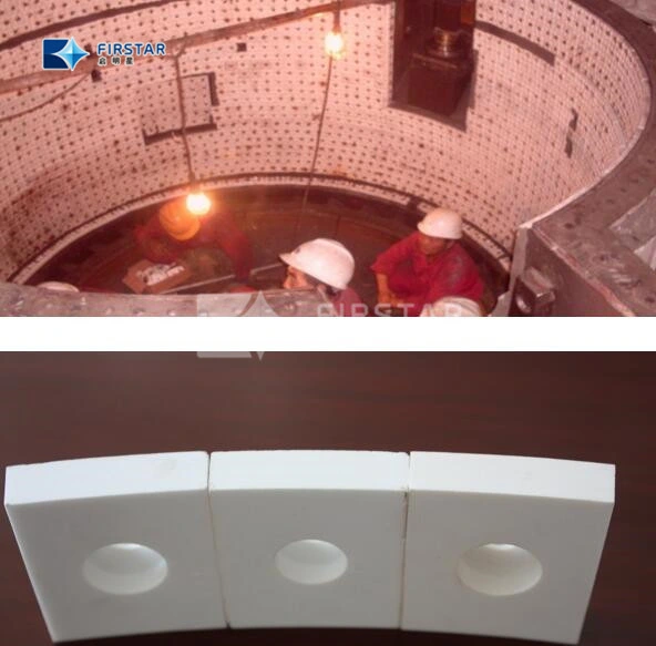 Enlast Alumina Ceramic Lining Tiles for Pipe, Cyclone Application