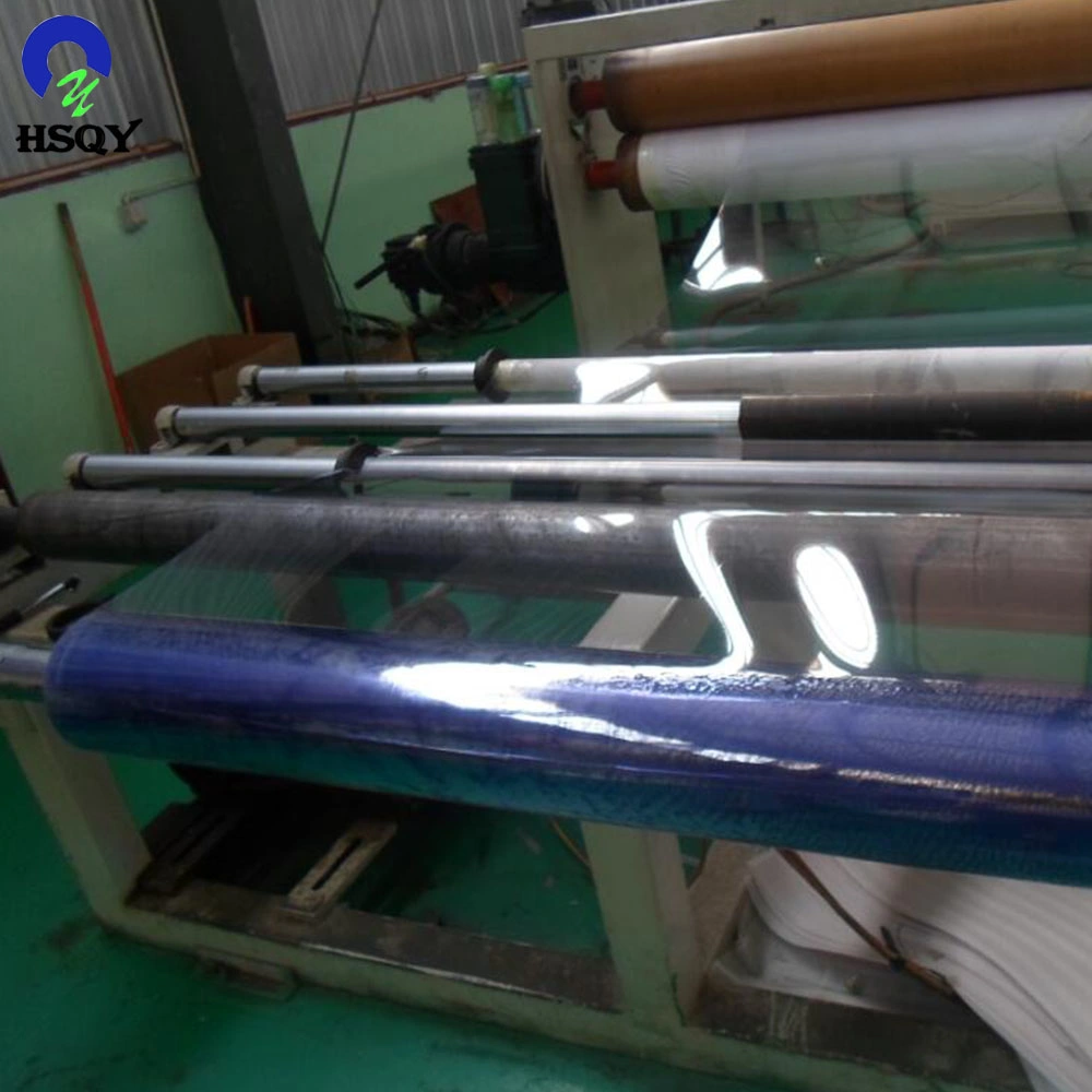 Bluish Plastic Flexible PVC Film Super Clear Soft PVC Film