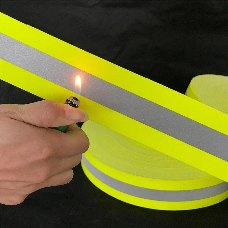 High Visibility Flame Retardant Reflective Strip Safety Conspicuity Fabric Material for Clothing