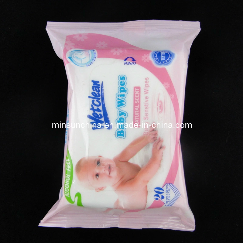 Excellent Moisture Proof Printing Pet/PE Plastic Wet Wipes Bag for Baby