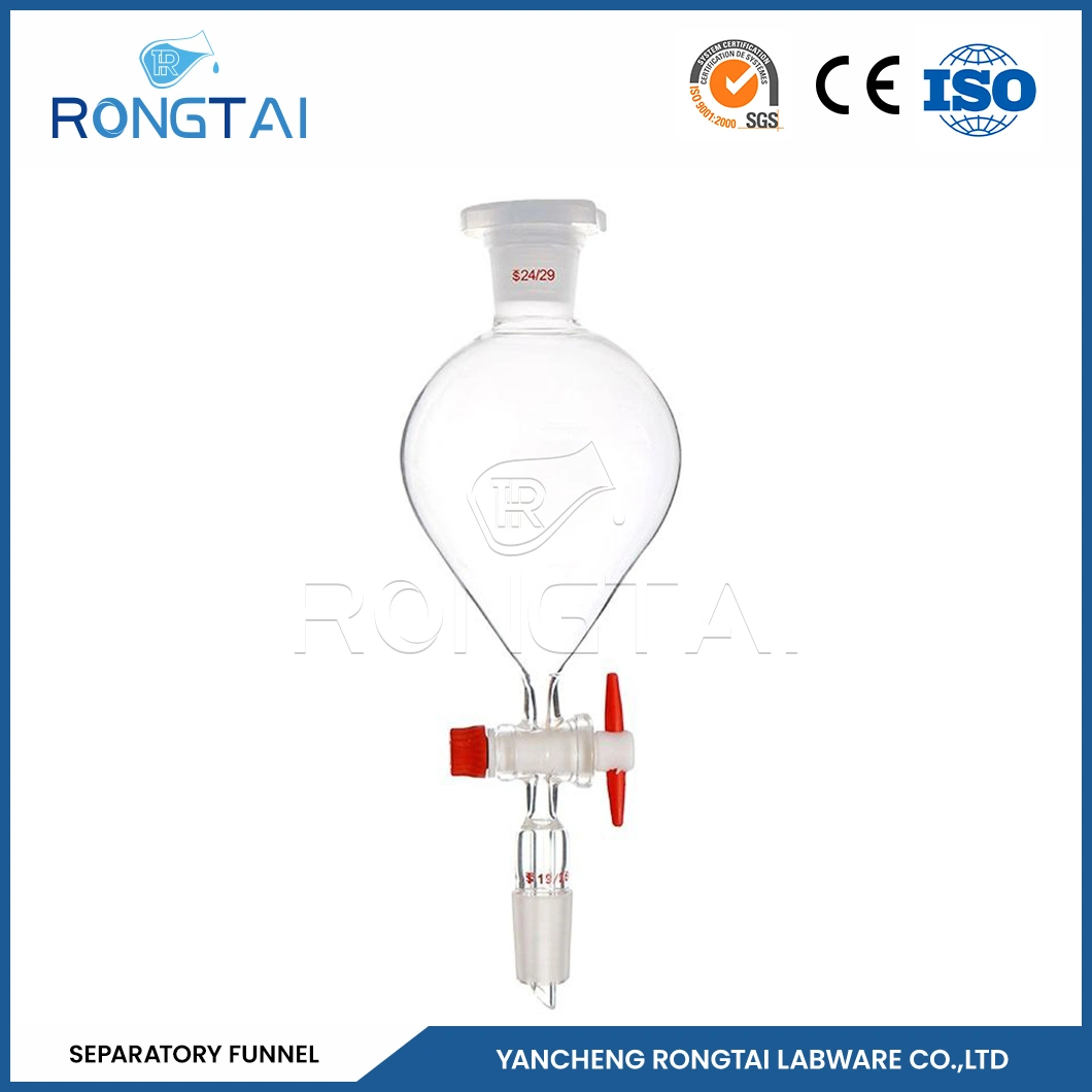 Rongtai Chemistry Lab Equipment Wholesaler Small Separatory Funnel China Separatory Funnels Vertical