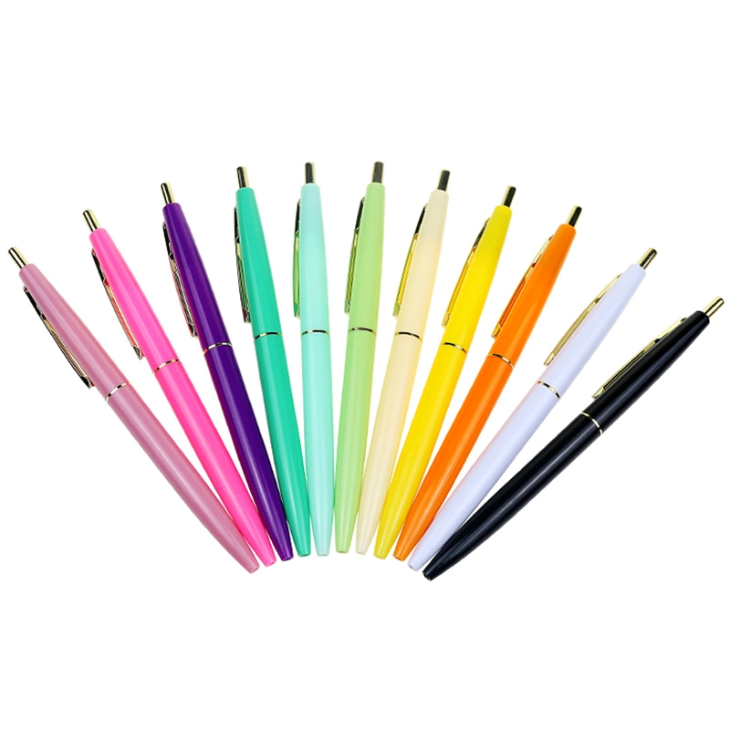 Promotional Colorful Plastic Ball Pen with Custom Logo for Office