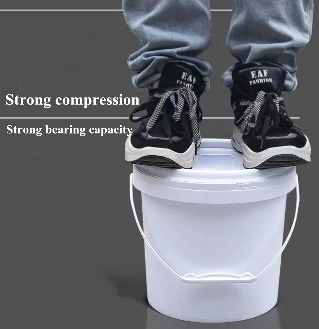 Custom 2L Food Grade Safe Paint Popcorn White Plastic Buckets with Lids Handle