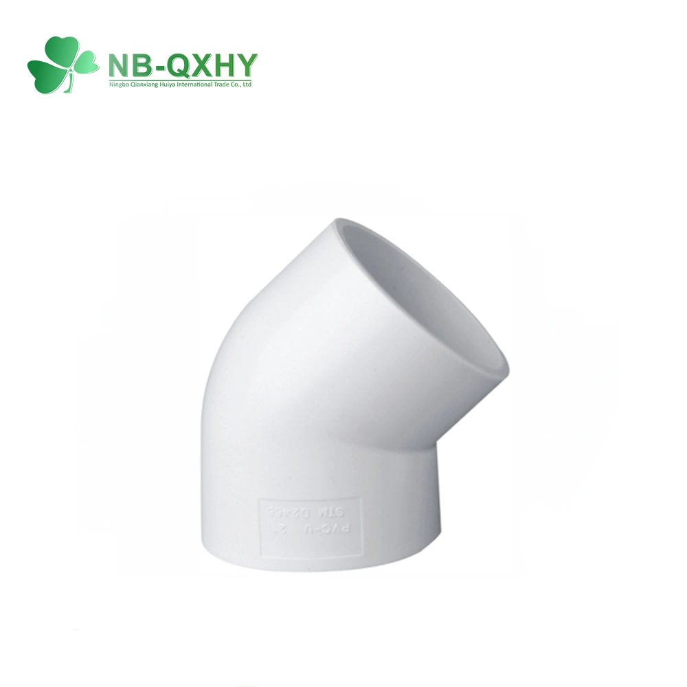 Sch40 Plastic PVC Pipe Fitting 45 Degree Socket Elbow for Water Supply