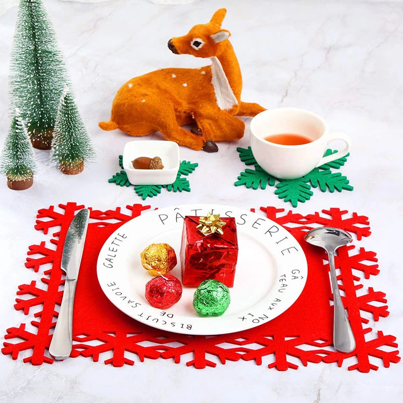 Hotel Home Felt Christmas Mat Coaster