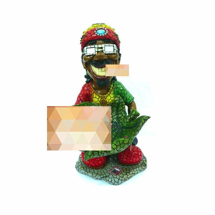 Wholesale/Supplier Custom Mosaic Design Resin Jamaican Man Rasta Standing Ashtray