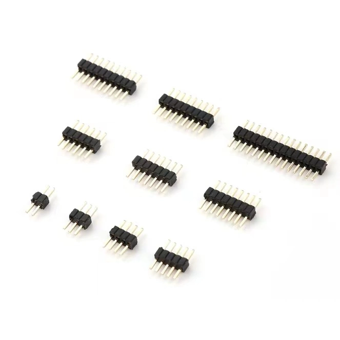 1.27mm 2.54mm Pitch 2pin-40pin Single Row Double Plastic Straight Pin Header