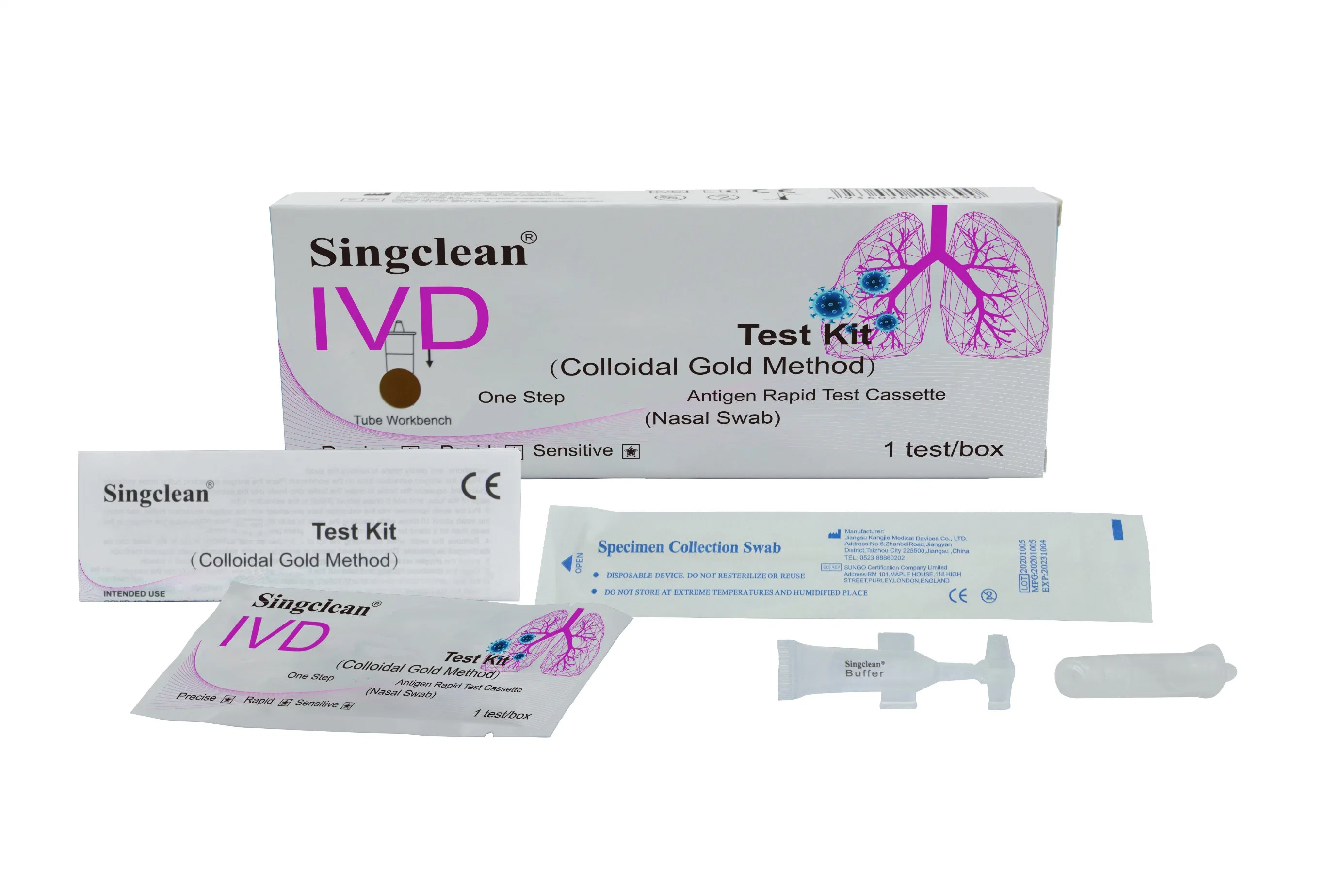 Singclean Rapid Multi-Specification Nasal Antigen Test Kit CE1434 Approved