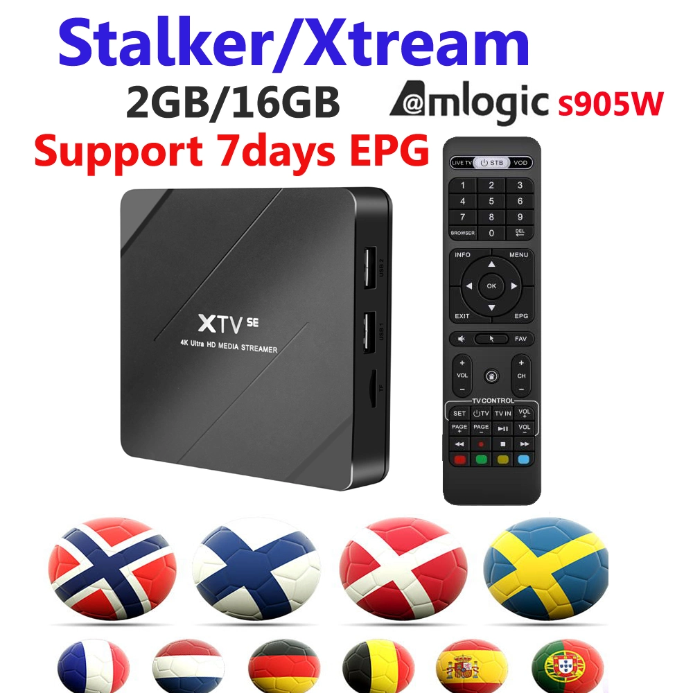Además Xtv Meelo Stalker códigos Xtream Smart TV Box Android el apoyo de la EPG de moda en Europa Suecia Alemania Francia Grecia Suscripción IPTV Smart Box