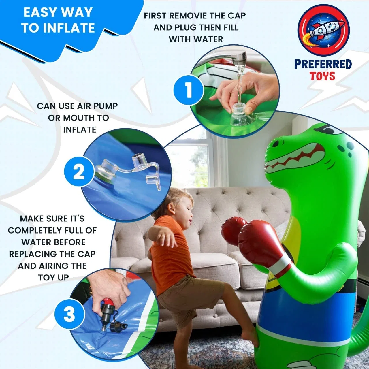 Wholesale/Supplier Gifts for Kids Fitness Equipment Sandbag Boxing Inflatable Punching Bag