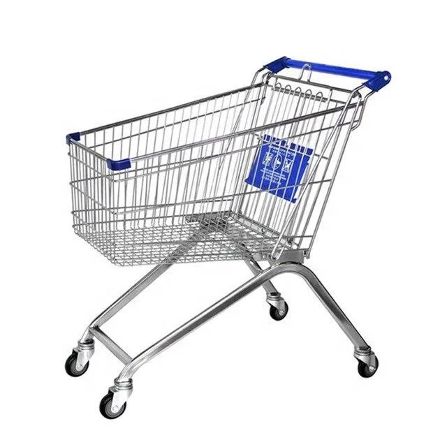 Large Capacity Grocery Double Basket Supermarket Shopping Cart