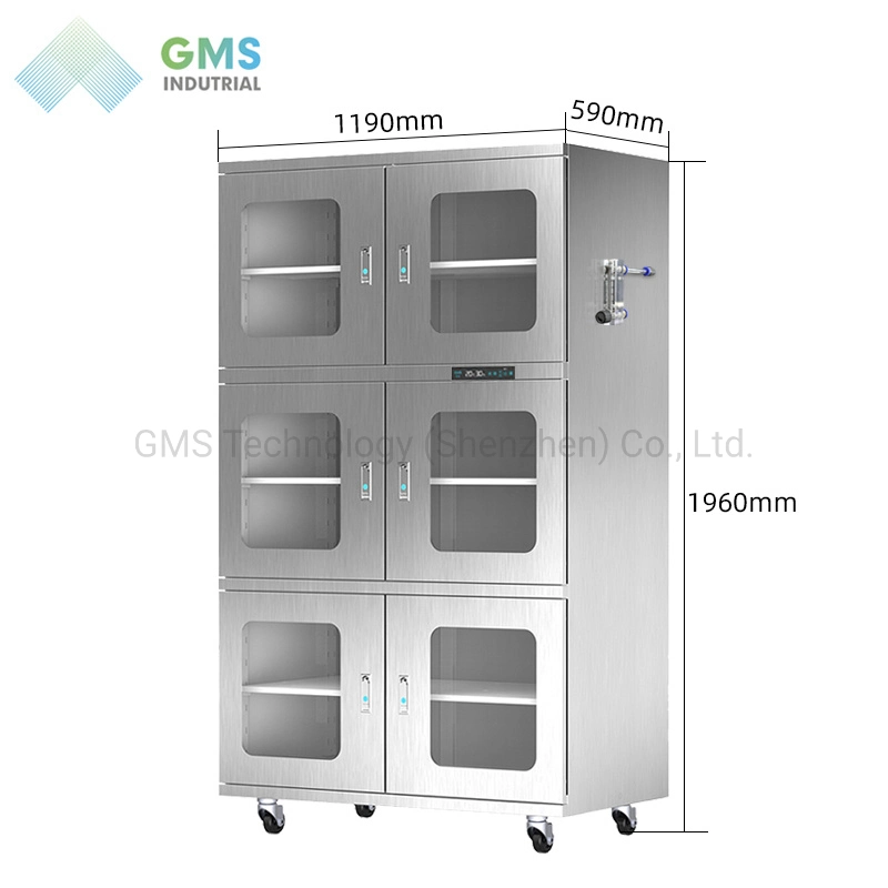 1%Rh Stainless Steel Moisture-Proof Humidity Chamber Nitrogen Dry Cabinet