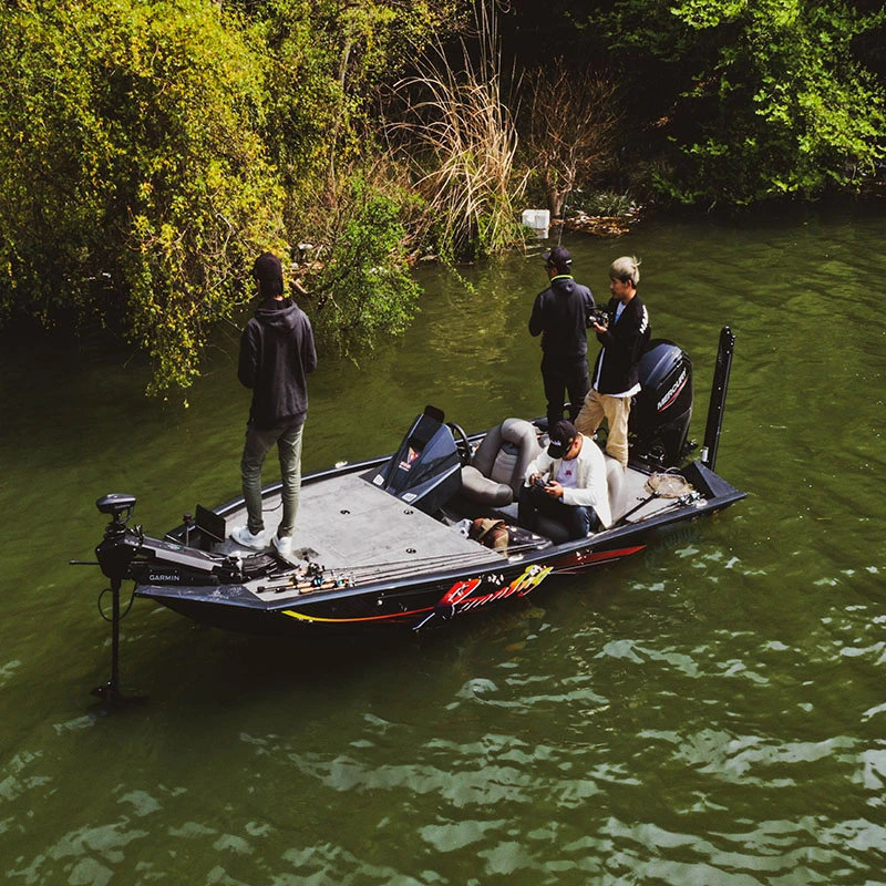 Pesca insuflável do tubo de Flutuação Personalizado Pequeno para 2 pessoas alumínio Pontoon Barco