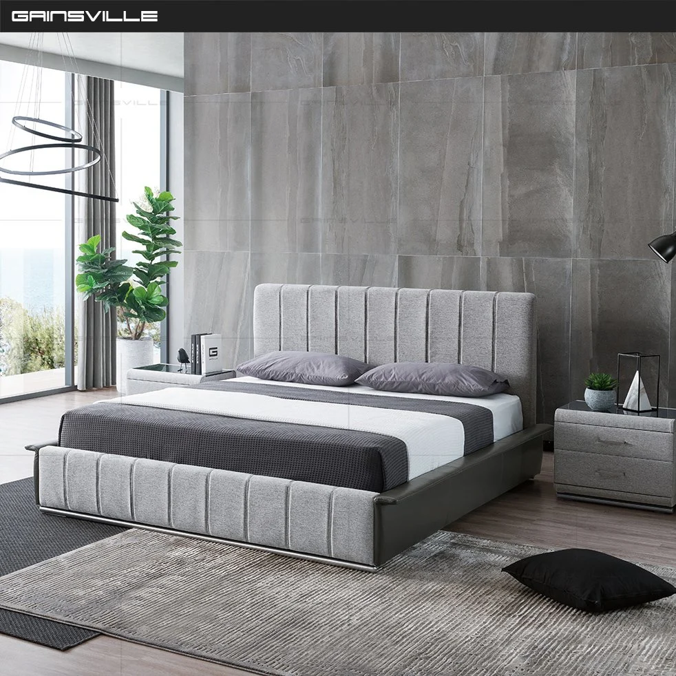 В Итальянском стиле классической мебелью с одной спальней ткань кровати место для хранения данных GC1808