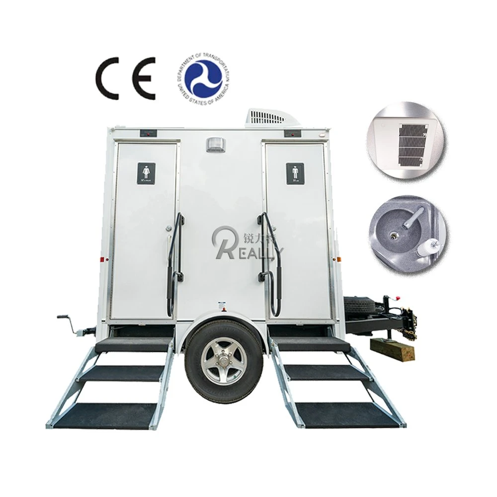 Public Toilet Trailer Mobile Outdoor Portable Toilet Shower Room Mobile Showers Cabin with Bathroom Restroom