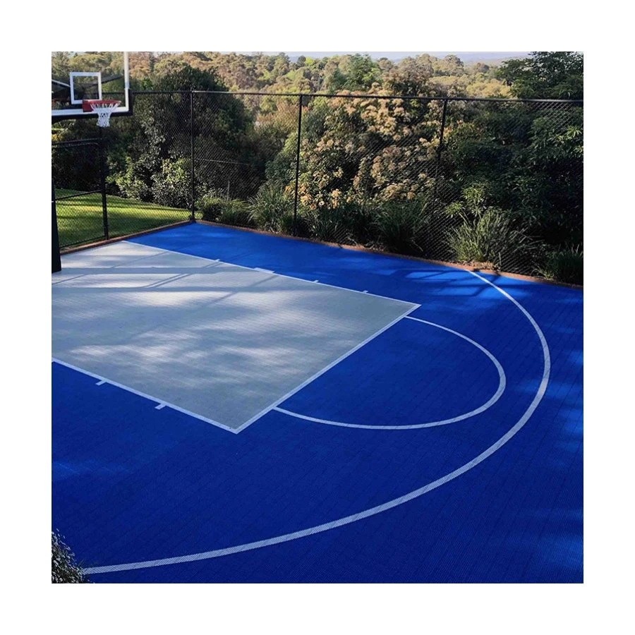 La cancha deportiva de Baloncesto de portátil de Plástico Material azulejos