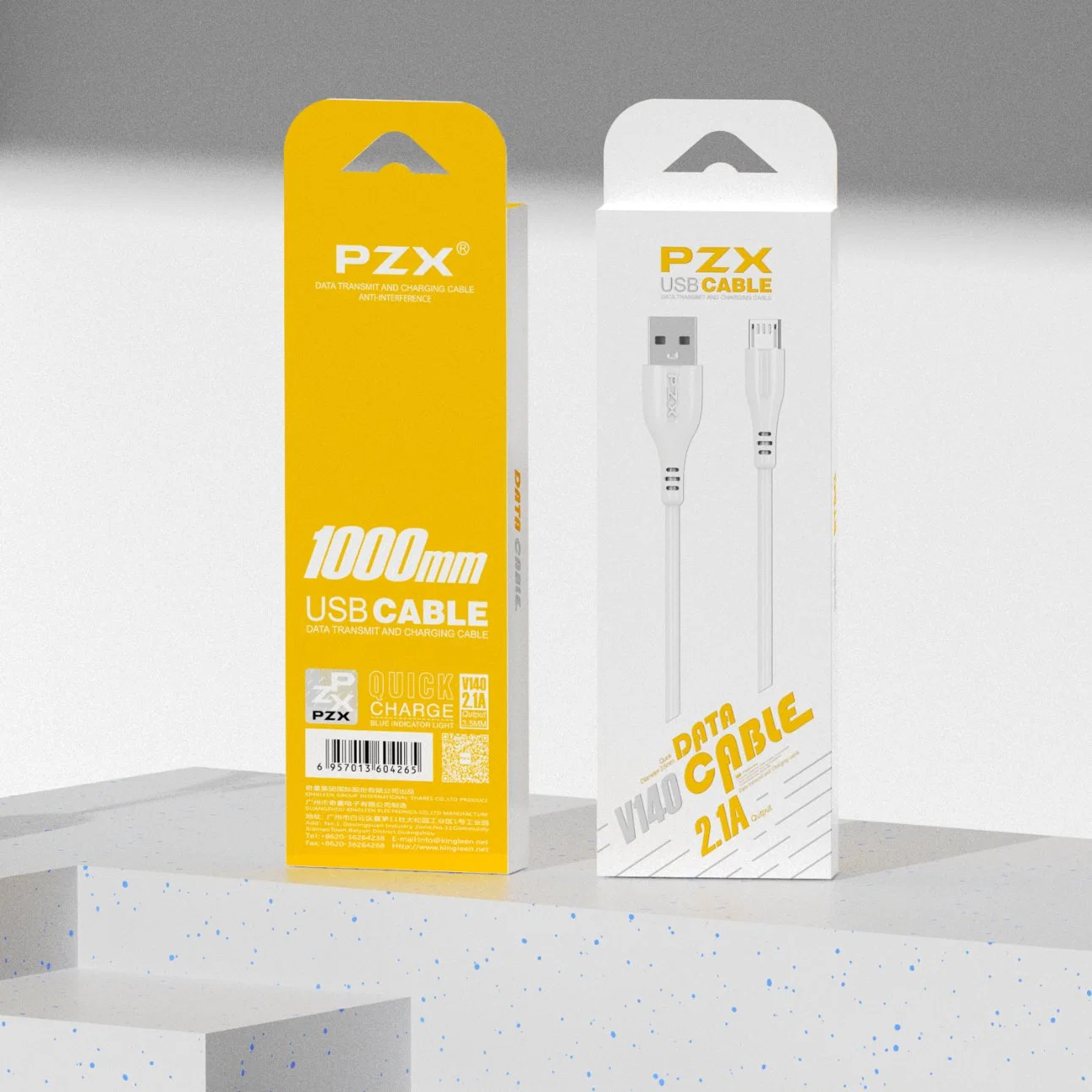 Pzx V140 Wholesale/Supplier Mobile Accessories 2.1A Fast Charging USB Data Cable