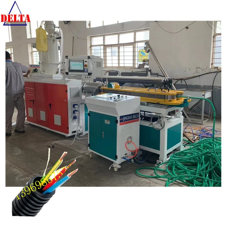 Single Wall Corrugation Flexible Pipe Produce Machine HDPE Corrugated Hose Extrusion Line