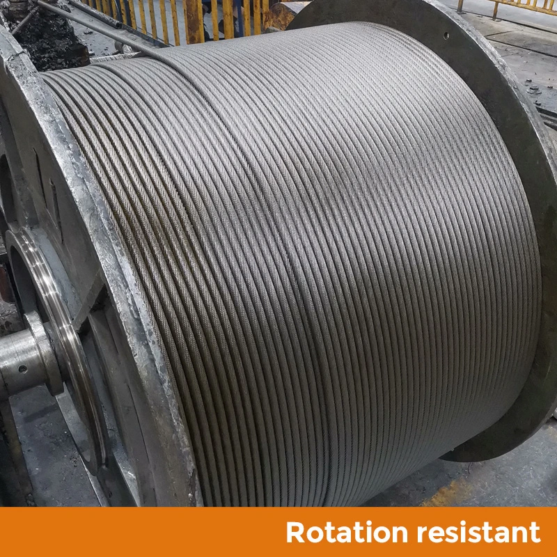 35*7 35*K7 Rotation Resistant Steel Wire Rope Factory for Tower Crawler Crane Anti-Twisting Multi-Layer 35X7 35xk7 Cable ISO2408