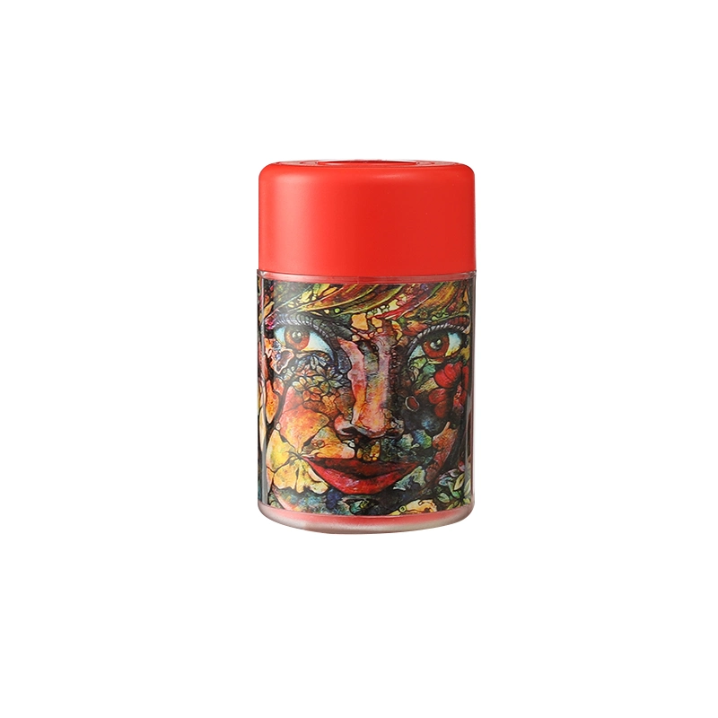 Le logo de la preuve d'humidité du tabac personnaliser LED bocaux Accessoires fumeurs Jar avec couvercles