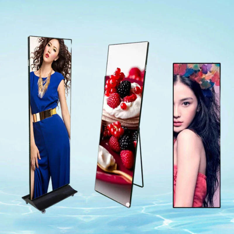 Indoor Advertising P2.976 Super-Thin Floor Standing LED Poster Display Screen