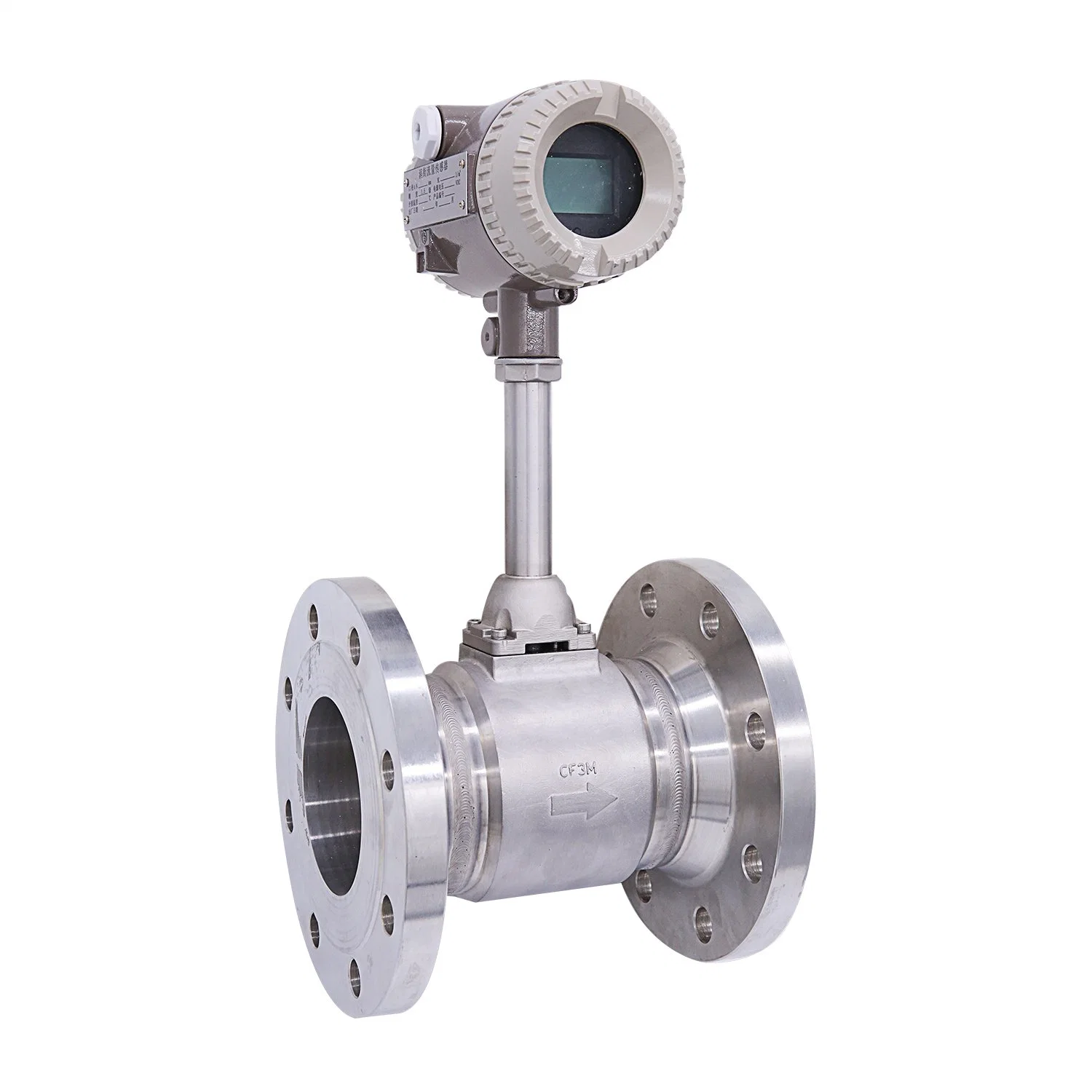 Explosion Proof Compressed Air Flow Meter Vortex Pulse Output with Temperature Compensation