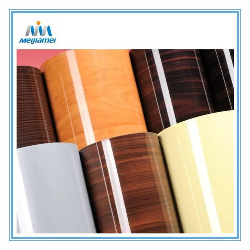 PVC Decorative Sheet with Wood Grain Design for Covering Cabinet