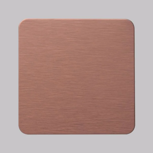 Grade 201 304 Rose Gold Cross Hairline Stainless Steel Sheet for Decoration Building Material in Elevator