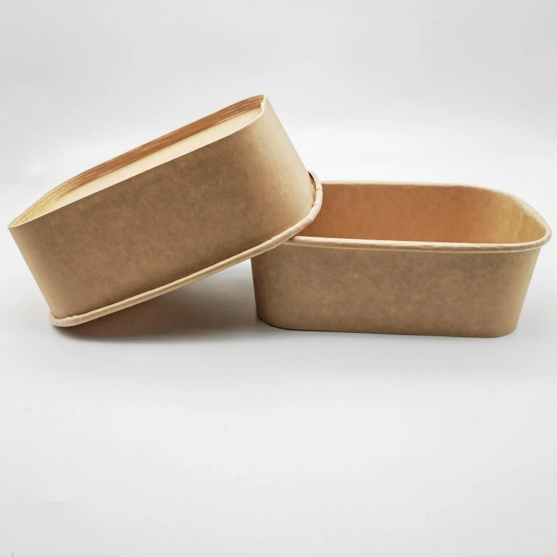 1000ml Rectangular Paper Box Disposable Kraft Paper Bowl