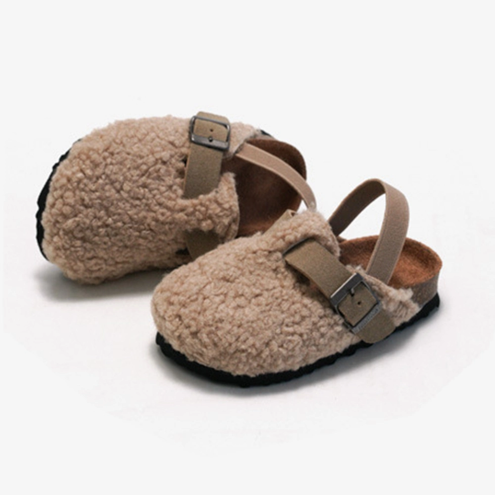 Custom Children Fashion Cork Sole Winter Cotton Slippers