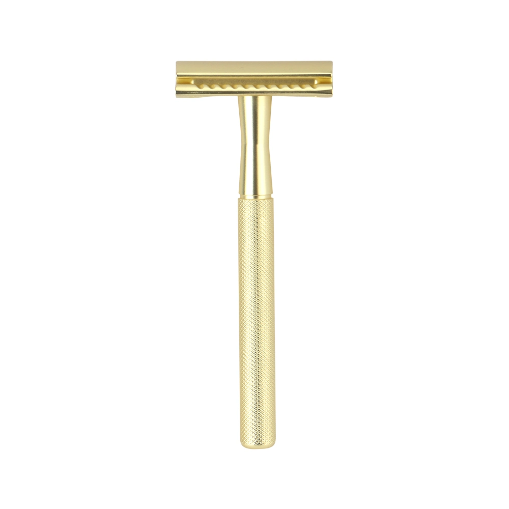 New Golden Color Customized Packaging Brass Handle Classic Design Metal Shaver Wet Shaver Safety Razor