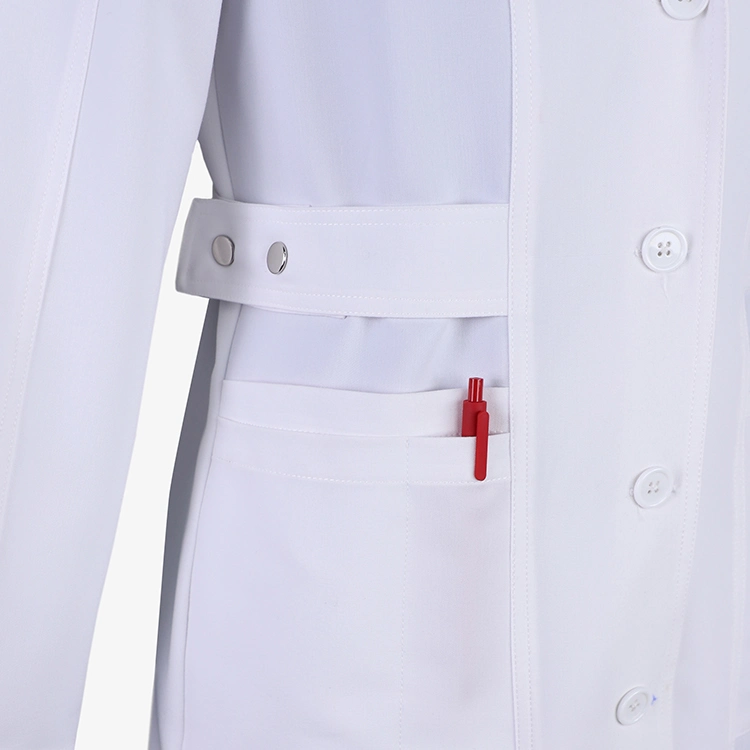 Blouses de laboratoire de conception personnalisée de l'hôpital manteau blanc uniforme