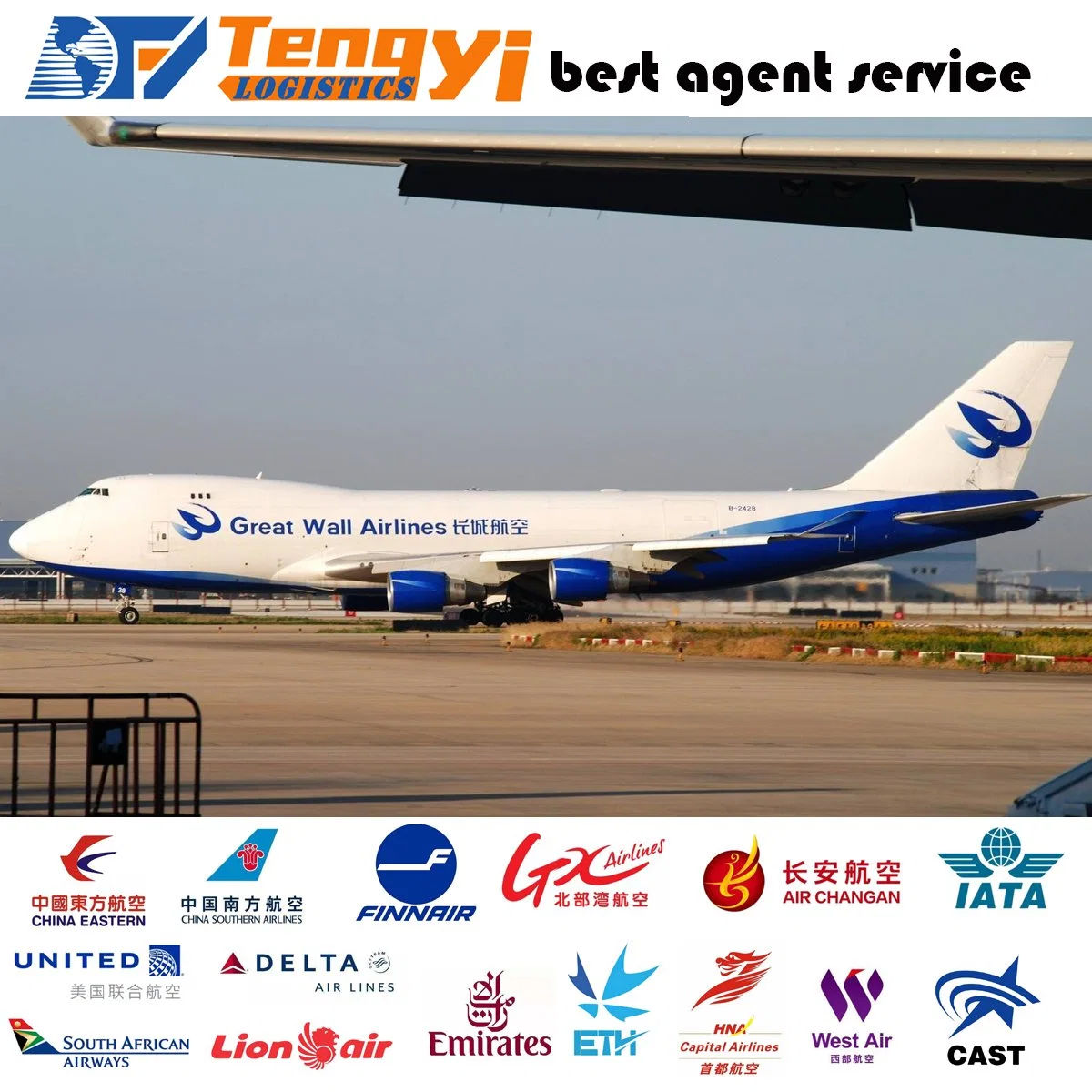 Carga aérea de carga de bajo costo a Armenia de carga marítima de Yiwu y Guangzhou