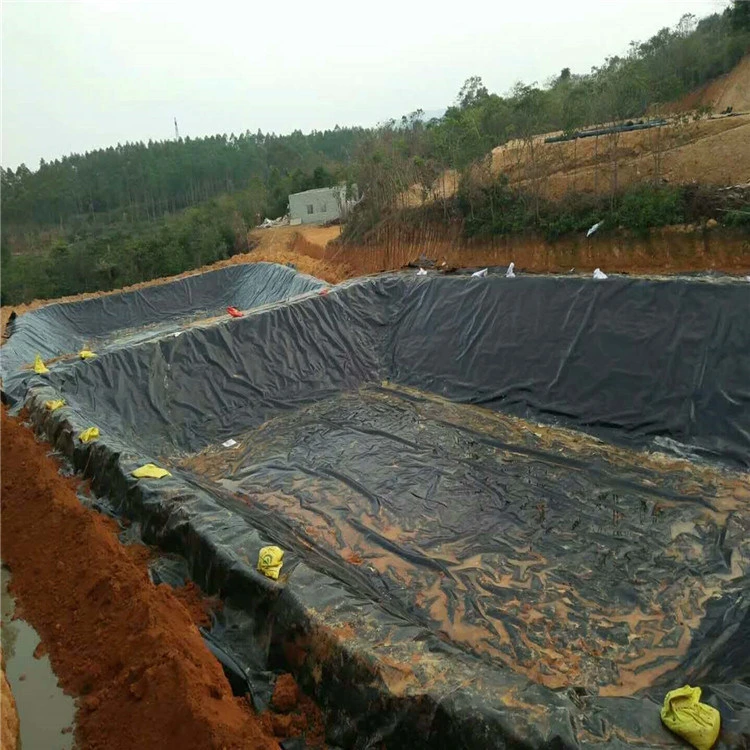 Black Color Double Sides Smooth Fish Farm Pond Liner 1.5mm HDPE Geomembrane