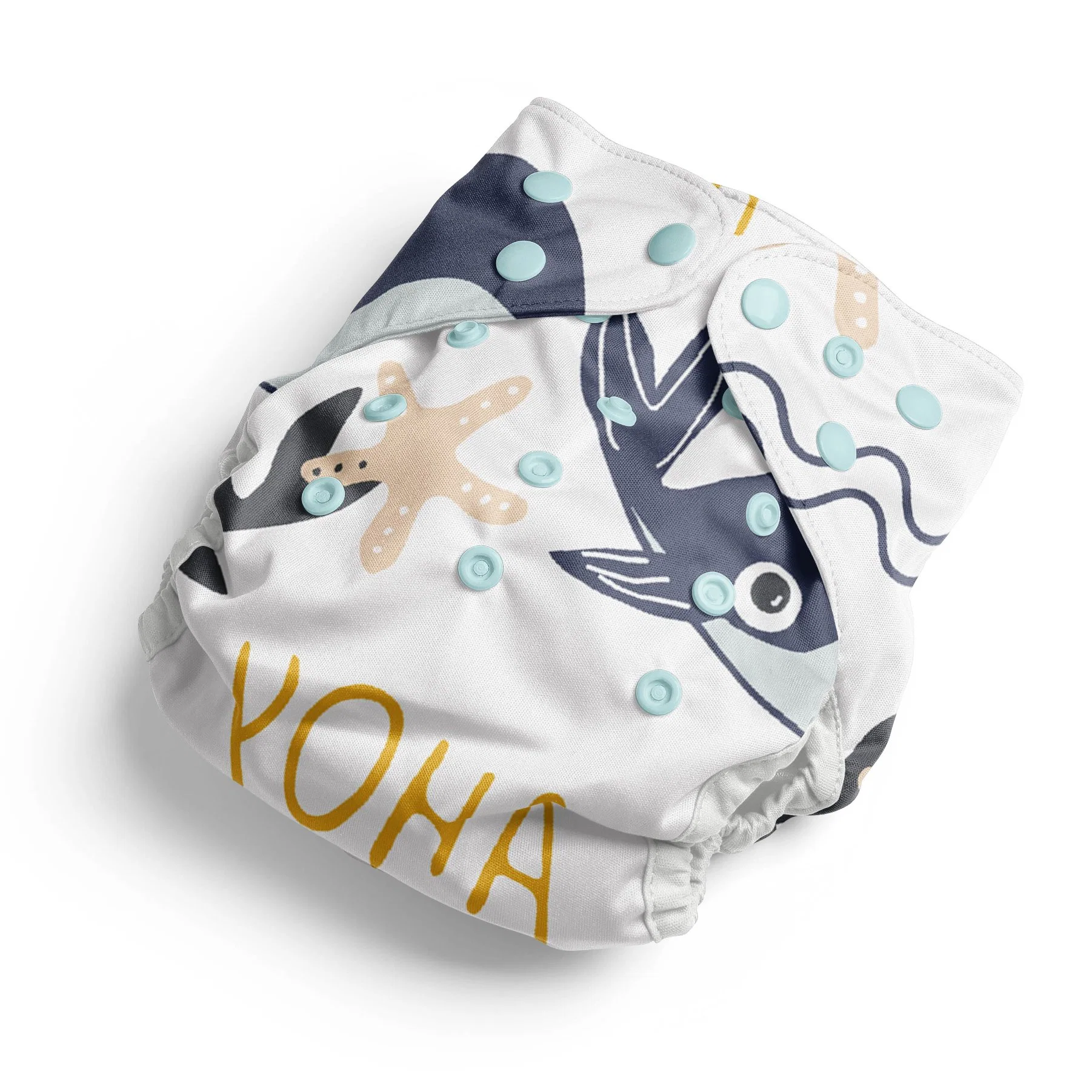 Baby Modern Washable Baby Reusable Cloth Diapers Nappies Customize Digital Printed Reusable Nappy