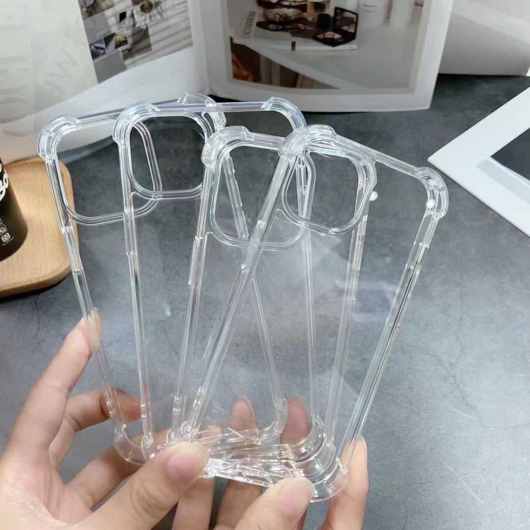 Nuevo teléfono móvil tapa transparente Protección completa funda transparente para IPhone 15 y Samsung