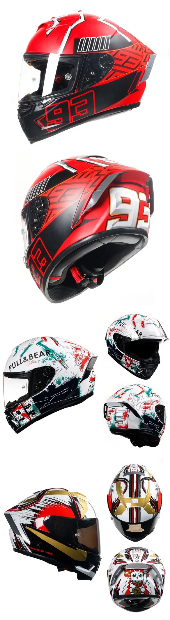 Adulte de grande qualité prédateur Motorcross modulaire rue pleine face à un casque