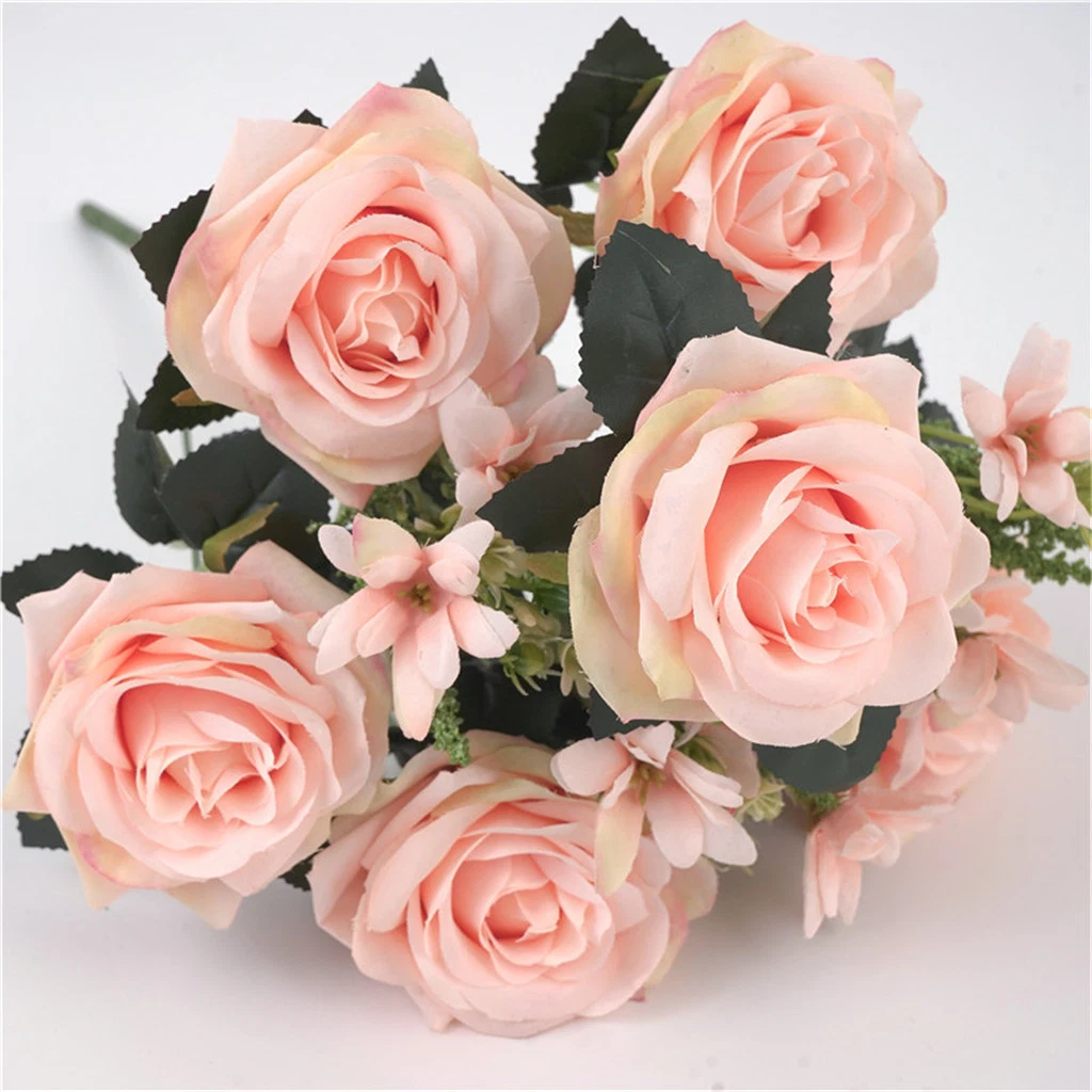 Decorative Bouquet Gift Faux Rose Flowers Artificial Flower