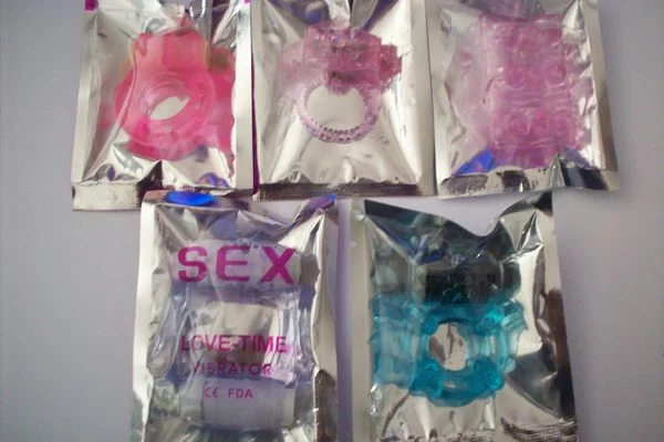 Cock Ring and Vibrating Condom for Man