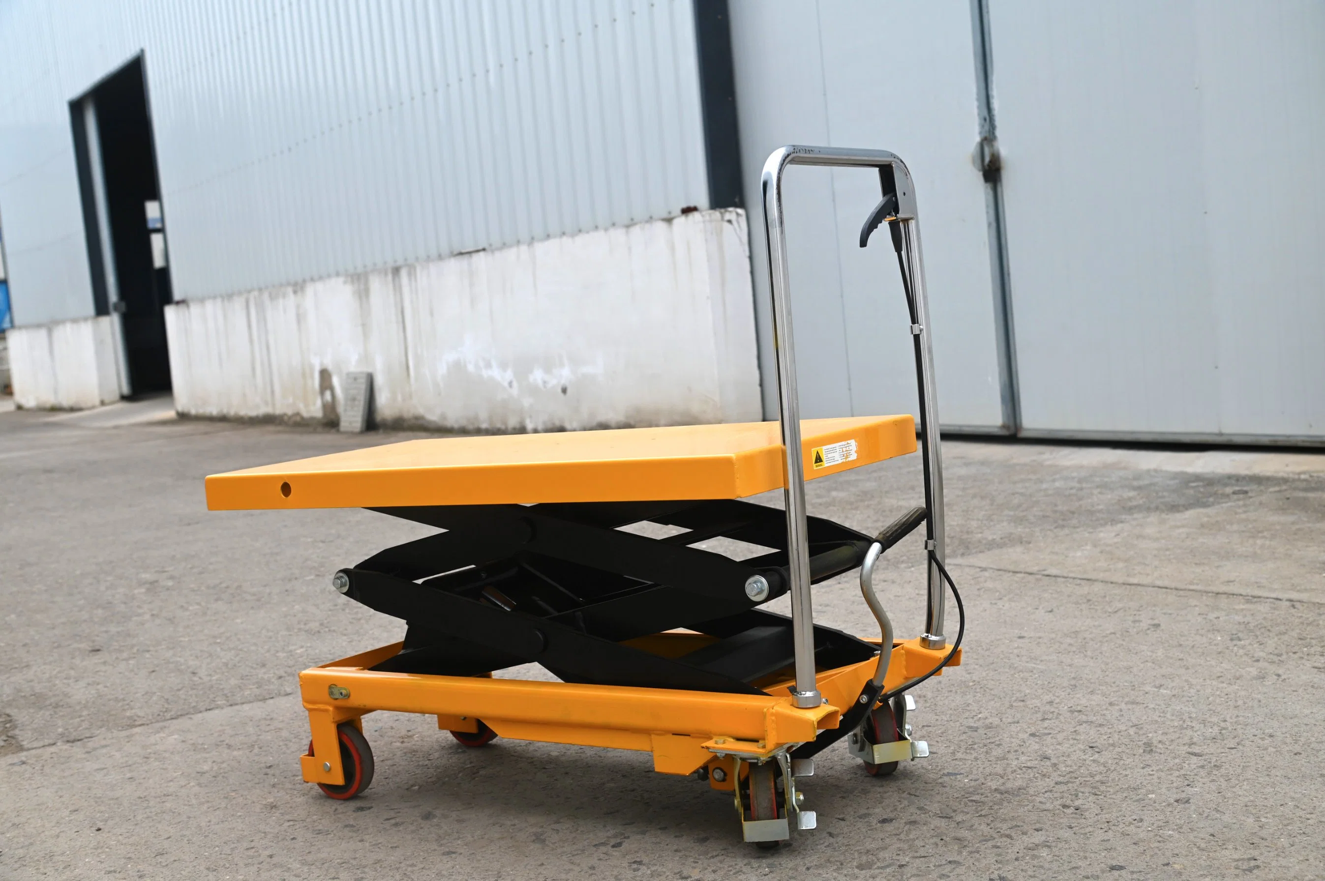 Aida 800kg Hydraulic Electric Workshop U Type Low Scissor Lift Trolley Table