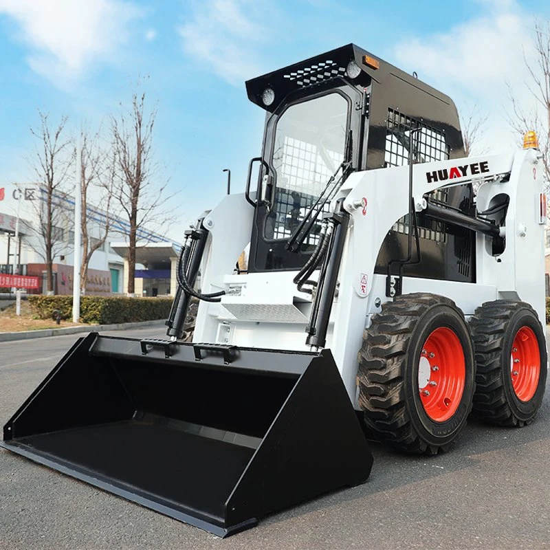 Huayee Mini Track Skid Steer Loders Price 4X4 Wheel Loader Skid Steer for Sale Attachments EPA/Euro 5 Korea Ls Engine Backhoe Loaders Manufacturer Fast Delivery