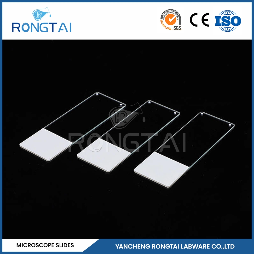 Rongtai Positive Charge Microscope Slide Wholesale/Supplierr Parasitology Microscope Slides China 7101 7102 7105 7107 7109 Disposable Medical Microscope Slide