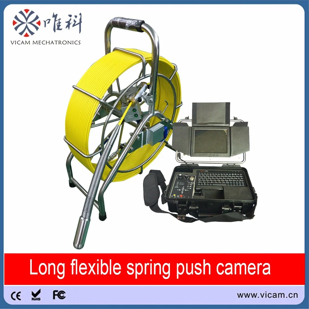 Waterproof Self Level 29mm Camera for Plumbing Line Detection with 60m Cable and Super Long Spring Cmaera Head