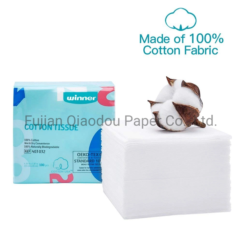 Cotton Towel Disposable 100%Cotton Non-Woven Cleansing Facial Dry Soft Cotton Tissue Towel