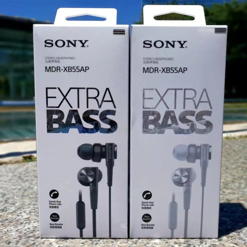 Auscultadores de tipo auricular extra-Deep Bass Xb75ap com auscultadores estéreo com fios de 3,5 mm Auriculares desportivos auricular mãos livres com microfone